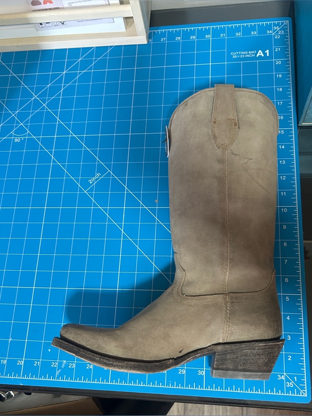 Ariat Brown Leather Sole Cowboy Boot - Picture 7 of 11
